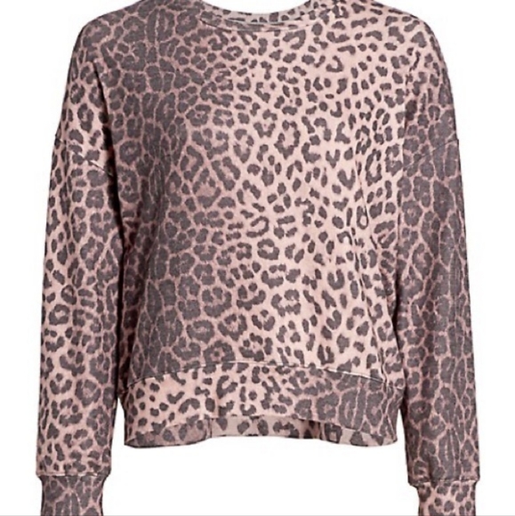 Sundry Anthropologie leopard print sweatshirt, size 1 - Picture 1 of 7